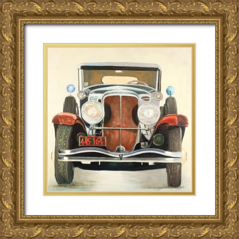 Vintage Luxury Car Gold Ornate Wood Framed Art Print with Double Matting by Atelier B Art Studio