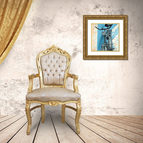 Abandoned Bicycle Gold Ornate Wood Framed Art Print with Double Matting by Atelier B Art Studio