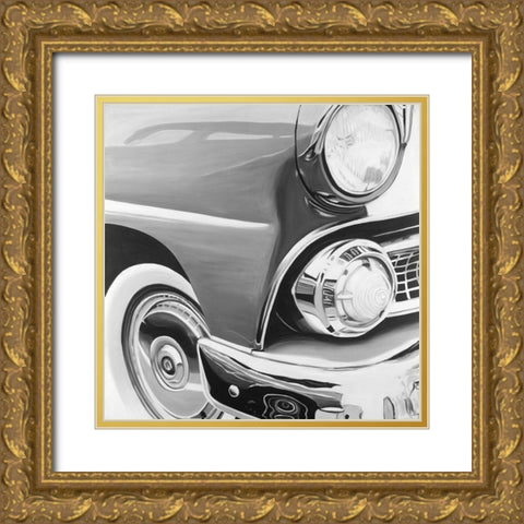 Beautiful Old Car Gold Ornate Wood Framed Art Print with Double Matting by Atelier B Art Studio