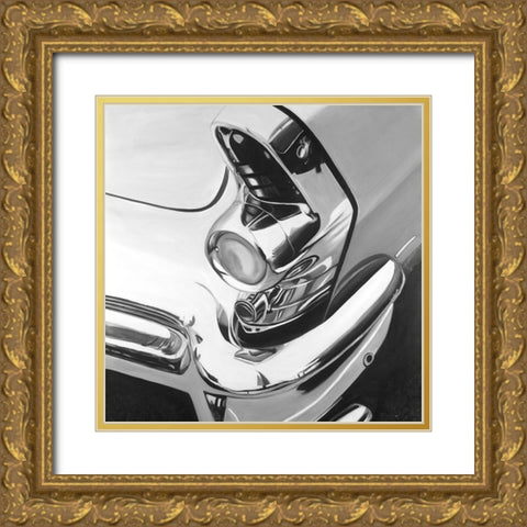 Beautiful Glossy Car Gold Ornate Wood Framed Art Print with Double Matting by Atelier B Art Studio