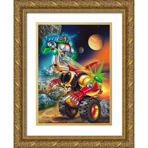 Space Gold Ornate Wood Framed Art Print with Double Matting by Hoenderkamp, Patrick