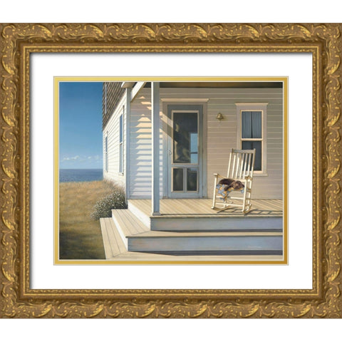 Afternoon Nap Gold Ornate Wood Framed Art Print with Double Matting by Pollera, Daniel