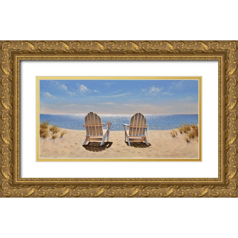 Quite Time Gold Ornate Wood Framed Art Print with Double Matting by Pollera, Daniel