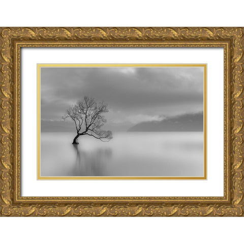 Quiet Times Gold Ornate Wood Framed Art Print with Double Matting by Anonymous