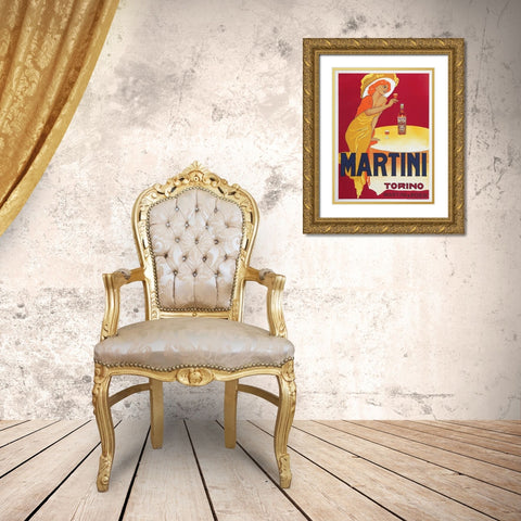 Martini Gold Ornate Wood Framed Art Print with Double Matting by Dudovich, Marcello