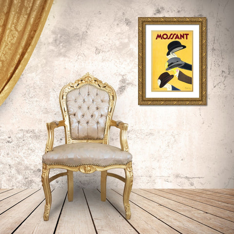 Mossant Hats Gold Ornate Wood Framed Art Print with Double Matting by Cappiello,Leonetto