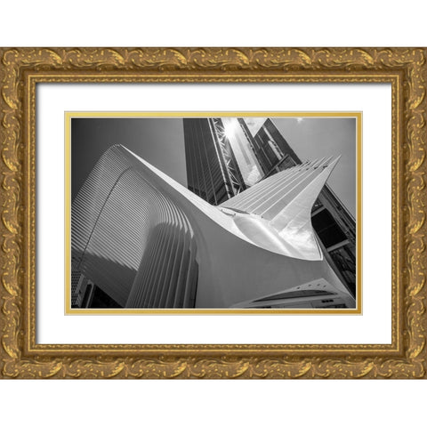Oculus I, World Trade Center, NYC Gold Ornate Wood Framed Art Print with Double Matting by Graciet, Stephane