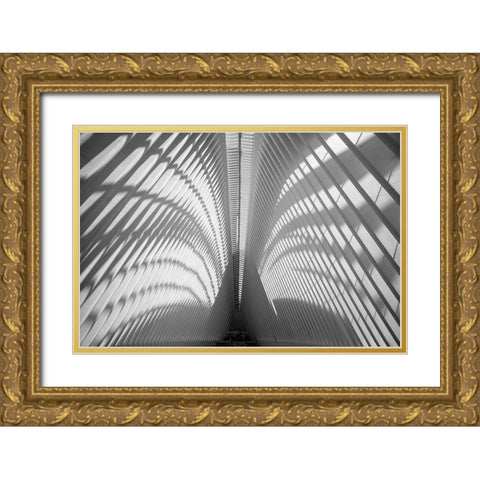 Oculus Ceiling, World Trade Center, NYC Gold Ornate Wood Framed Art Print with Double Matting by Graciet, Stephane