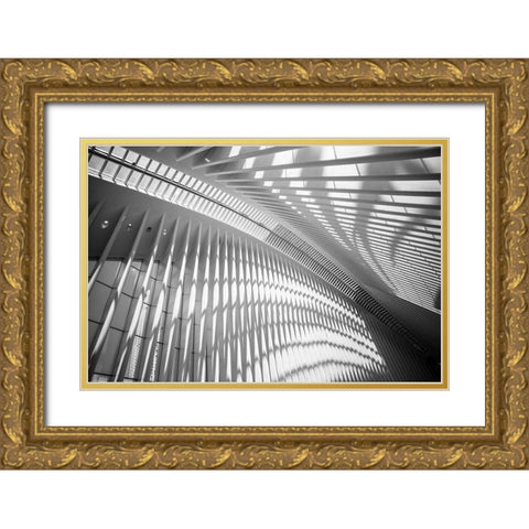 Oculus Ceiling II, World Trade Center, NYC Gold Ornate Wood Framed Art Print with Double Matting by Graciet, Stephane