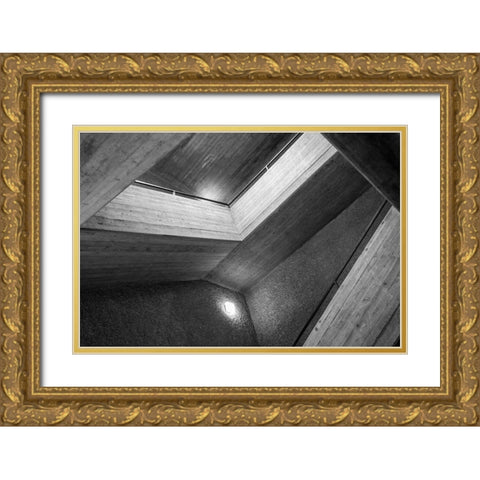 Staircase Gold Ornate Wood Framed Art Print with Double Matting by Graciet, Stephane