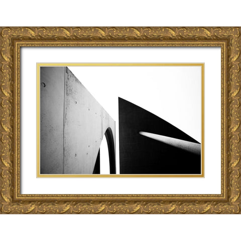 Architectural Abstract Gold Ornate Wood Framed Art Print with Double Matting by Graciet, Stephane