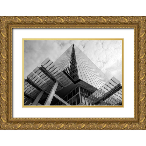 The Shard,London Gold Ornate Wood Framed Art Print with Double Matting by Raffoul,John