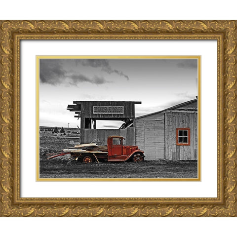 Vintage Country Gold Ornate Wood Framed Art Print with Double Matting by Sanders, G.