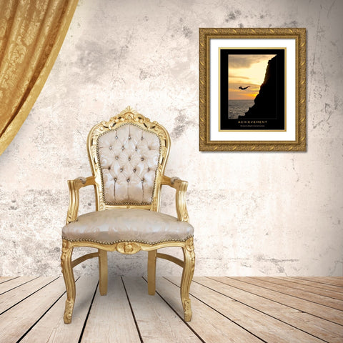 Achievement Gold Ornate Wood Framed Art Print with Double Matting by Anonymous