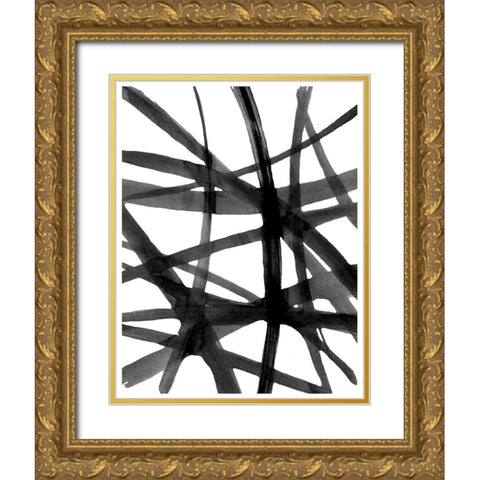 Construction Gold Ornate Wood Framed Art Print with Double Matting by Inuit