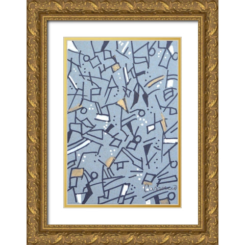 Tribal II Gold Ornate Wood Framed Art Print with Double Matting by Carroccio, Lisa