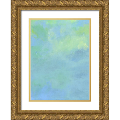 Sky Abstract II Gold Ornate Wood Framed Art Print with Double Matting by Carroccio, Lisa