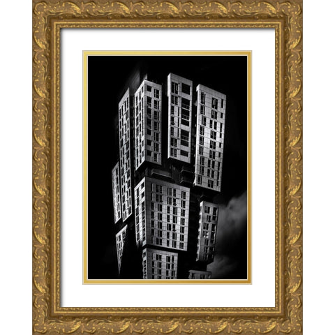 Picasso Condos,Toronto Gold Ornate Wood Framed Art Print with Double Matting by Carson, Brian