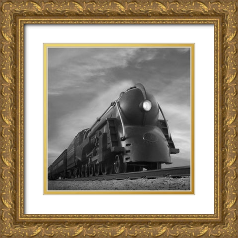 Retro Streamliner Gold Ornate Wood Framed Art Print with Double Matting by Steidl, J.