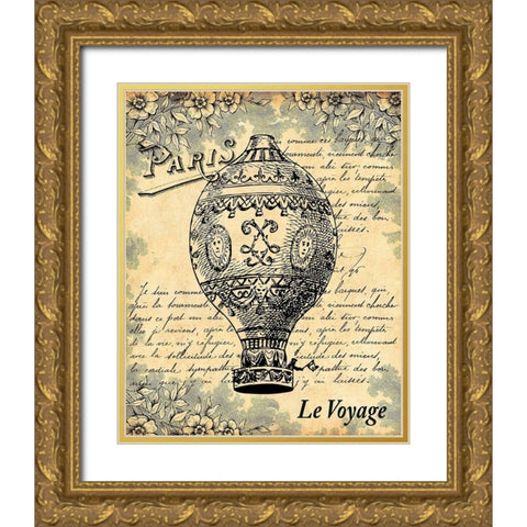 Le Voyage Gold Ornate Wood Framed Art Print with Double Matting by Lynea