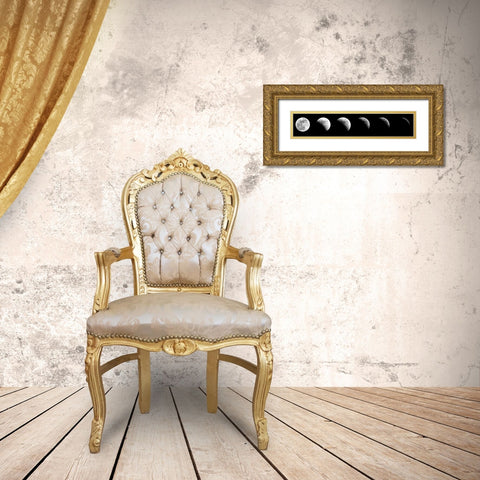 Lunar Eclipse Gold Ornate Wood Framed Art Print with Double Matting by Anonymous