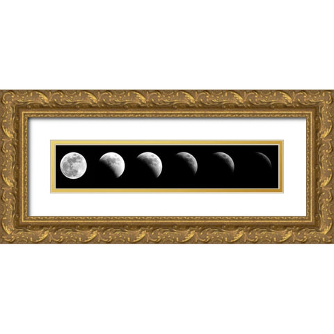 Lunar Eclipse Gold Ornate Wood Framed Art Print with Double Matting by Anonymous