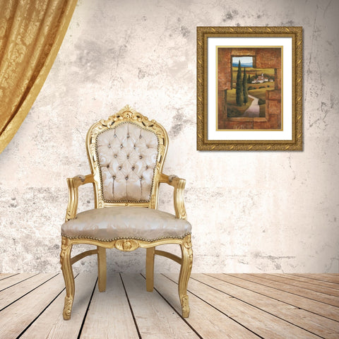 Toscany I Gold Ornate Wood Framed Art Print with Double Matting by Unknown