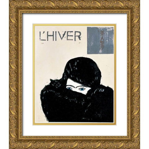 Lete Gold Ornate Wood Framed Art Print with Double Matting by Unknown