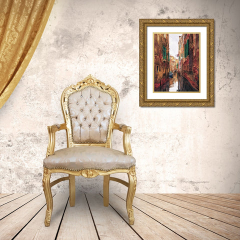 Veneziano Gold Ornate Wood Framed Art Print with Double Matting by Unknown