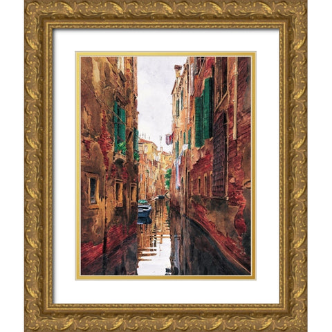 Veneziano Gold Ornate Wood Framed Art Print with Double Matting by Unknown