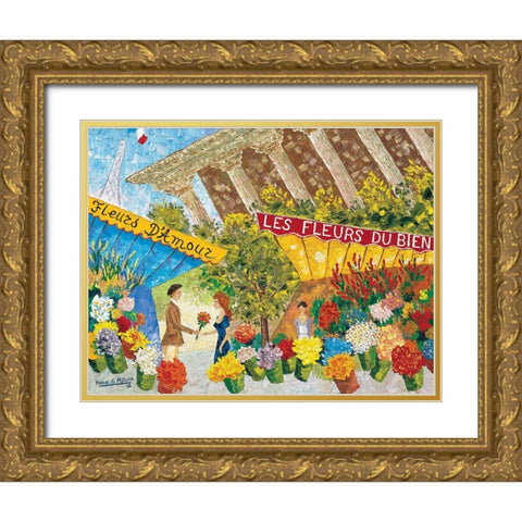 Paris II Gold Ornate Wood Framed Art Print with Double Matting by Matisse