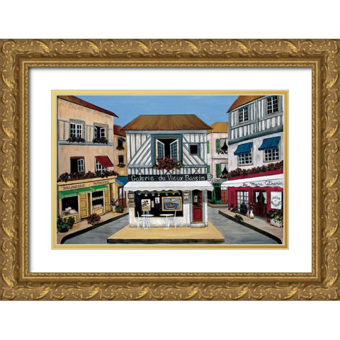 Boulangerie Gold Ornate Wood Framed Art Print with Double Matting by Unknown