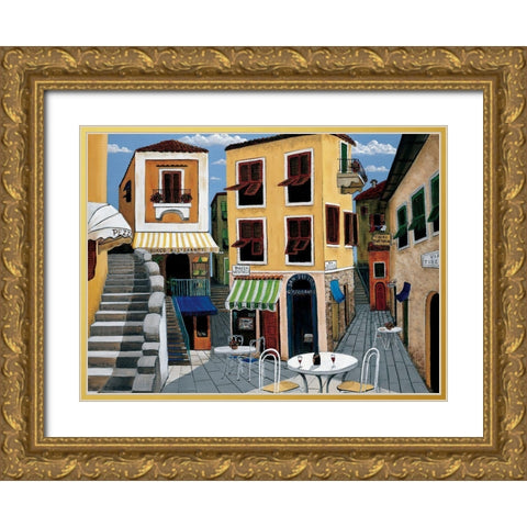 Ristorante Gold Ornate Wood Framed Art Print with Double Matting by Unknown
