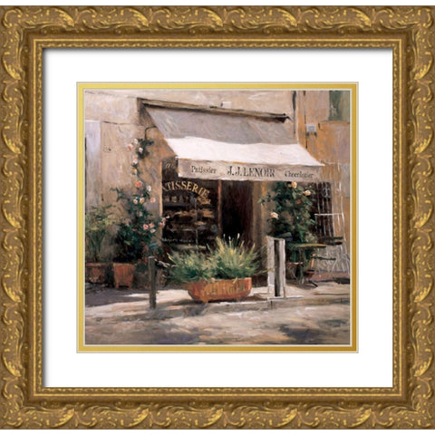 Chocolatier Gold Ornate Wood Framed Art Print with Double Matting by Unknown