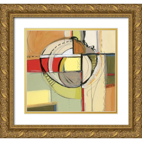 Abstract I Gold Ornate Wood Framed Art Print with Double Matting by Unknown
