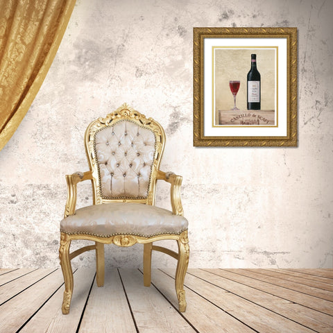 Chianti II Gold Ornate Wood Framed Art Print with Double Matting by Unknown