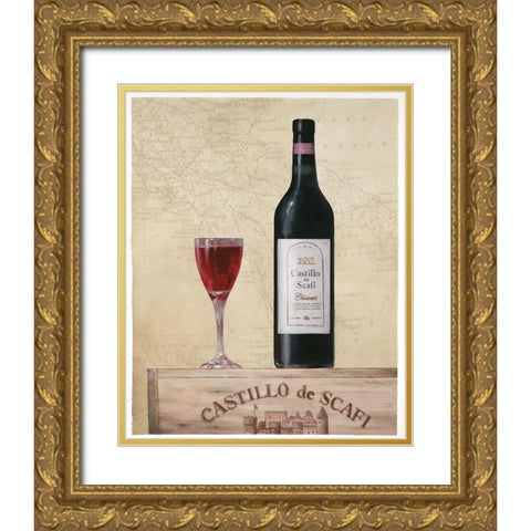 Chianti II Gold Ornate Wood Framed Art Print with Double Matting by Unknown