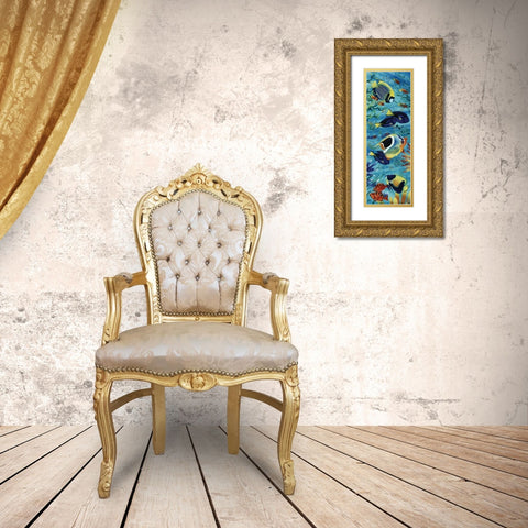 Angel Fish I Gold Ornate Wood Framed Art Print with Double Matting by Unknown