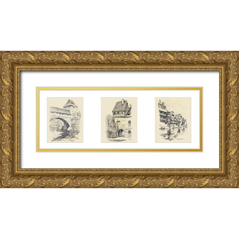 Nurnberg Gold Ornate Wood Framed Art Print with Double Matting by Unknown