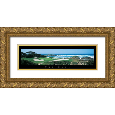 Golf - The Game I Gold Ornate Wood Framed Art Print with Double Matting by Unknown