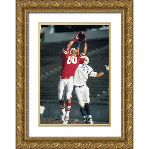 Football Reception Gold Ornate Wood Framed Art Print with Double Matting by Unknown