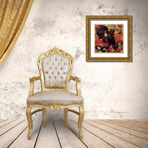 Fashion Gold Ornate Wood Framed Art Print with Double Matting by Ortega, Guillaume