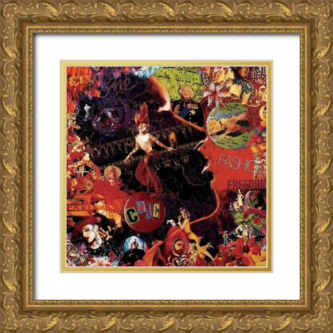 Fashion Gold Ornate Wood Framed Art Print with Double Matting by Ortega, Guillaume