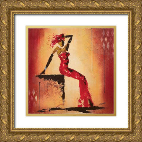 Glamour II Gold Ornate Wood Framed Art Print with Double Matting by Johanna