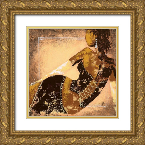Sexy II Gold Ornate Wood Framed Art Print with Double Matting by Johanna