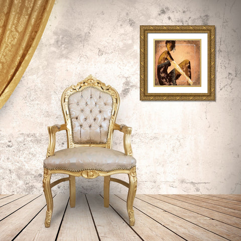 Sexy III Gold Ornate Wood Framed Art Print with Double Matting by Johanna