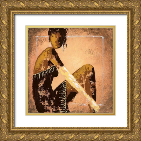 Sexy III Gold Ornate Wood Framed Art Print with Double Matting by Johanna