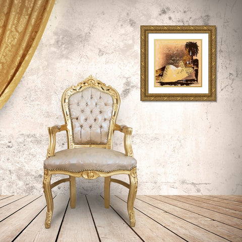 Sexy IV Gold Ornate Wood Framed Art Print with Double Matting by Johanna