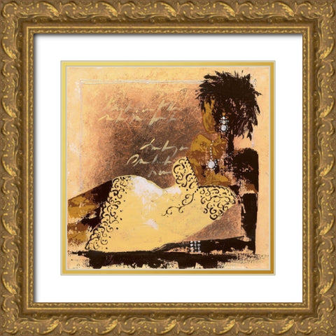 Sexy IV Gold Ornate Wood Framed Art Print with Double Matting by Johanna