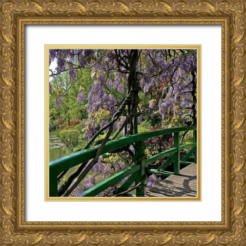 Jardin de Monet a Giverny II Gold Ornate Wood Framed Art Print with Double Matting by Pinsard, Laurent